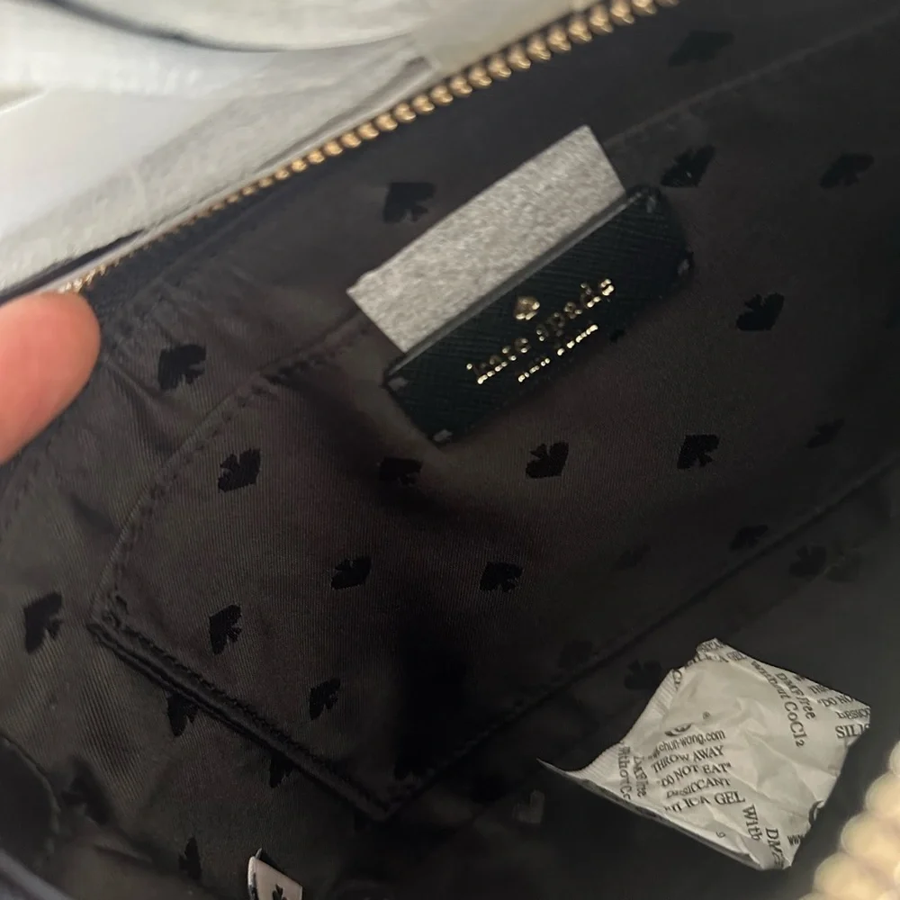 New Kate spade glitter crossbody black